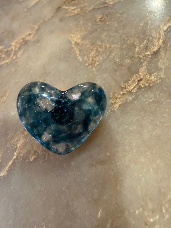 Blue 1.5” Tiny Pocket Heart by Candice Treat Murphy