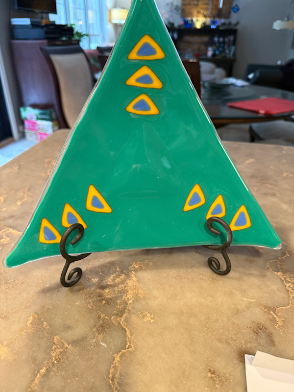 Jade Triangle with Marigold and Turquoise Arrows Tray by Candice (Candy) Treat Murphy, Image 5.