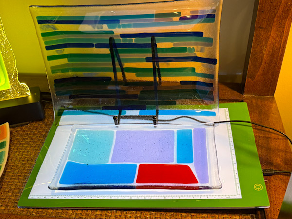 Color Block Shallow Sushi Tray by Candice Treat Murphy