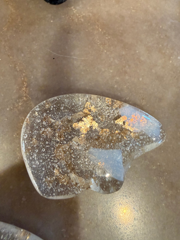 Clear Iridescent Bear with Gold Flakes #1 by Candice (Candy) Treat Murphy, Image 3.