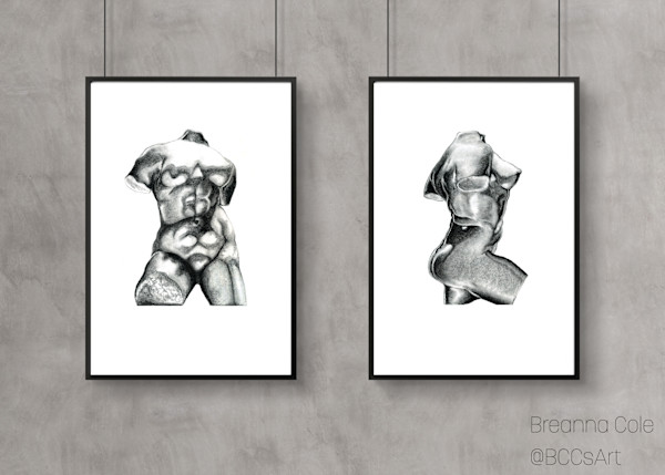 Female Figures (Sculpture Studies) by Breanna Cole, Image 1.