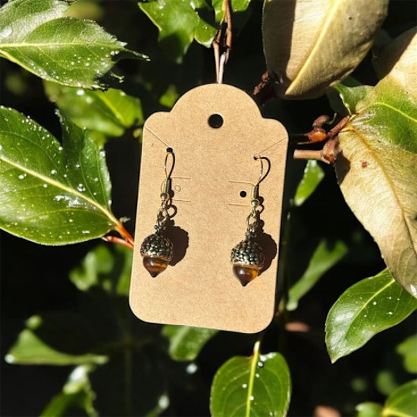 Acorn Dangle Earrings by Breanna Cole