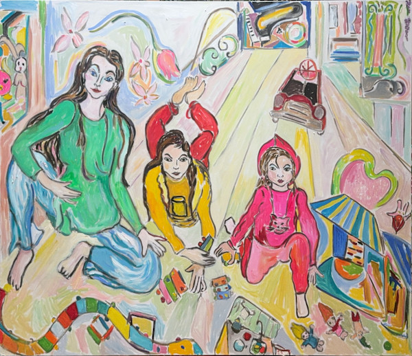 Daughter and Granchildren Playing by Vivian Reiss, Image 7.