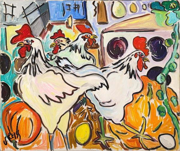 Henhouse with Pumpkin and Brussel Sprouts by Vivian Reiss, Image 5.