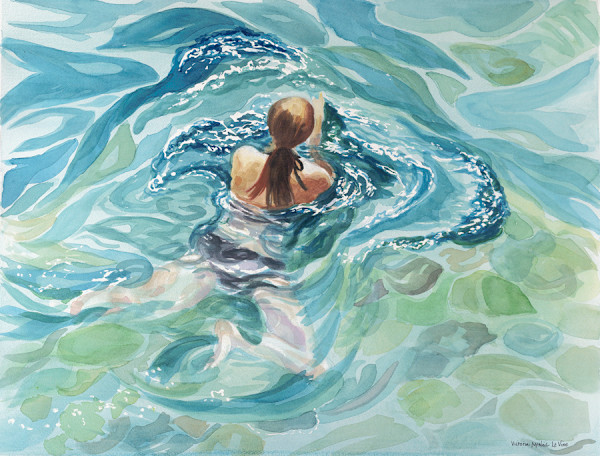 Swimmer by Victoria M  Le  Vine