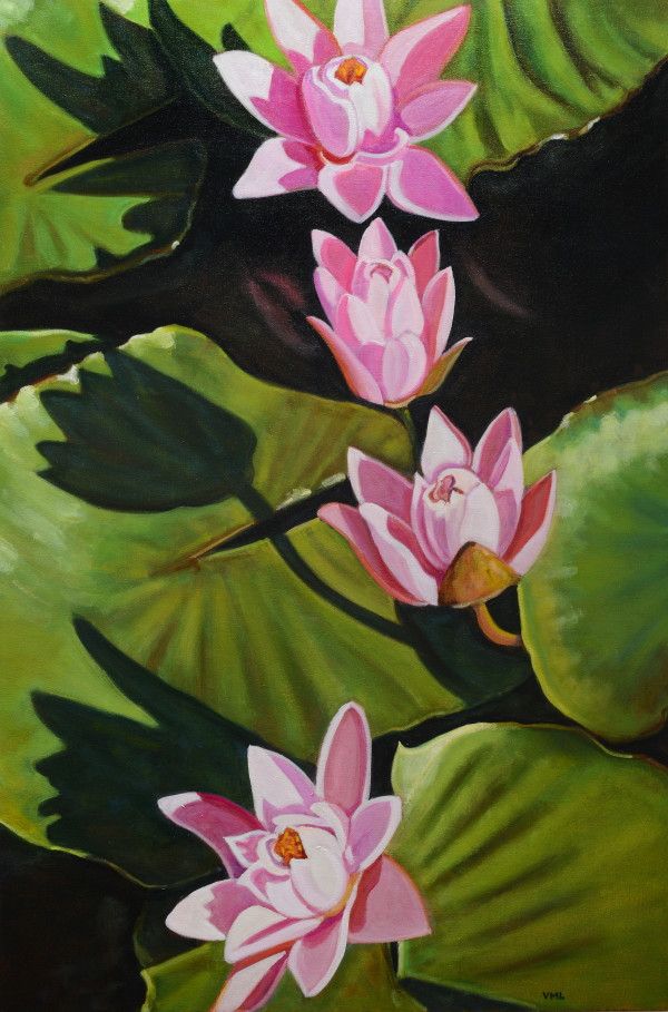 Lily Pond at the Four Arts by Victoria M  Le  Vine