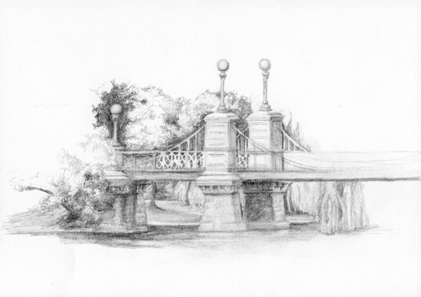 Footbridge in Boston Common by Robyn Palescandolo