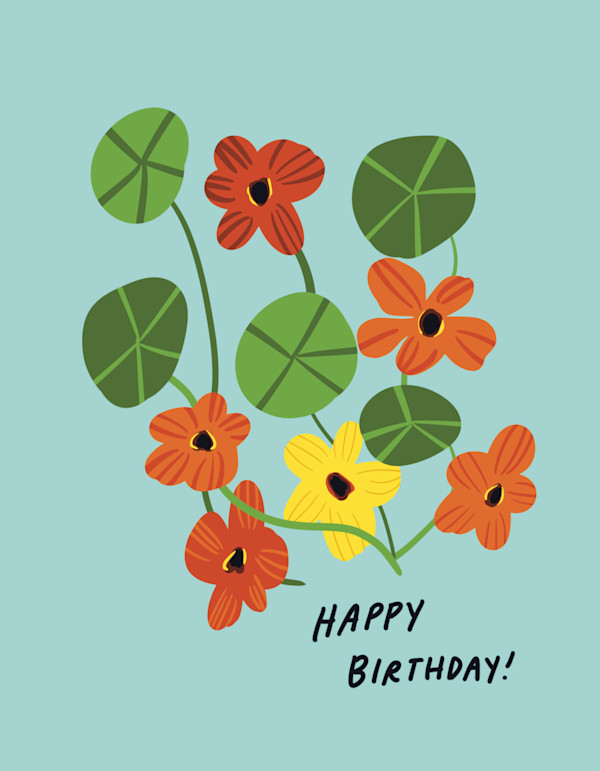 Happy Birthday Nasturtiums by Julia Kagan, Image 1.