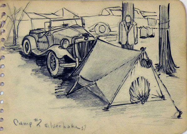 Camp #2 Silver Lake, from "The Spiral Artcraft Sketch Book No. 13" by Roy Hocking