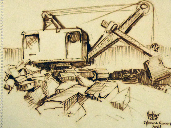 Sylvania Quarry, from "Fall 1962 Oct 1963 Summer Sketch Pad" by Roy Hocking