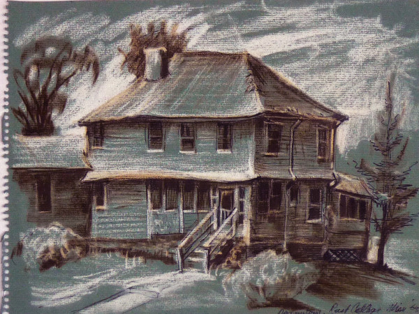 Darmutony Rust Cottage , Miss, from "Summer '64 - '65 through '75 Sketch Pad" by Roy Hocking