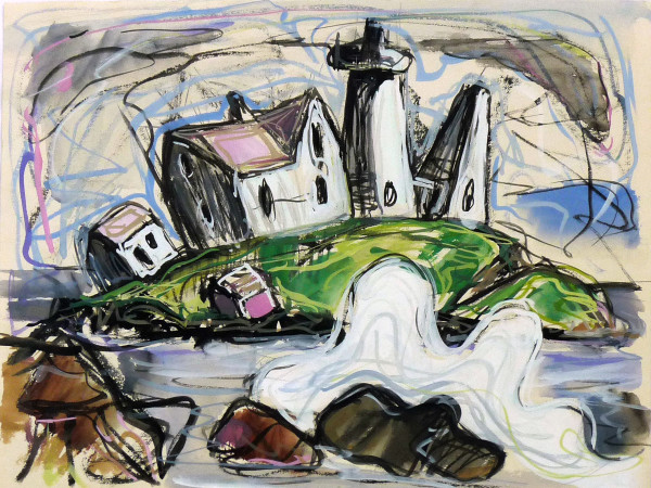 Untitled #4224, based on picture of Cape Neddick Lighthouse by Roy Hocking