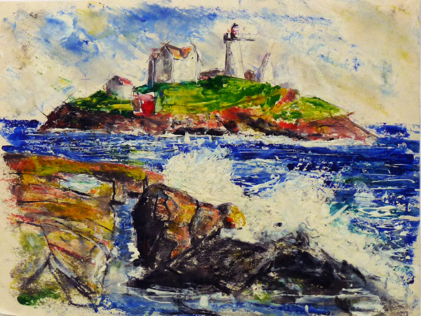 Untitled #4237, based on picture of Cape Neddick Lighthouse by Roy Hocking