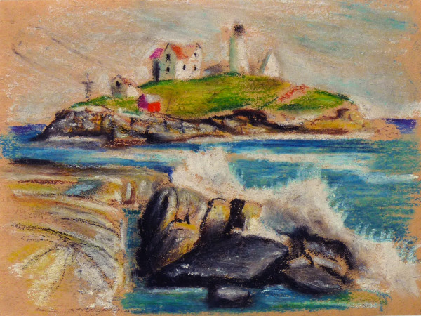 Untitled #4239, based on picture of Cape Neddick Lighthouse by Roy Hocking