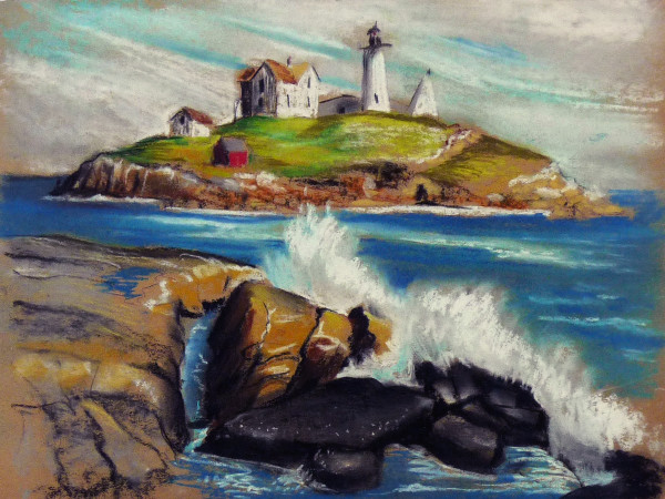 Untitled #4243, based on picture of Cape Neddick Lighthouse by Roy Hocking