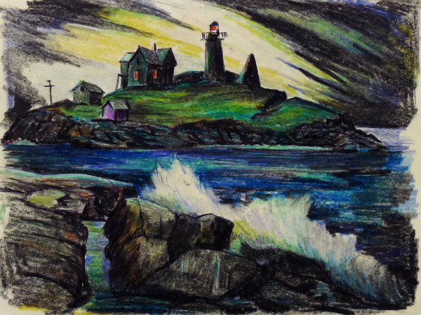 Untitled #4250, based on picture of Cape Neddick Lighthouse by Roy Hocking