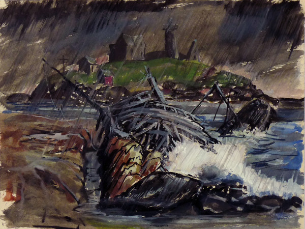 Untitled #4252, based on picture of Cape Neddick Lighthouse by Roy Hocking