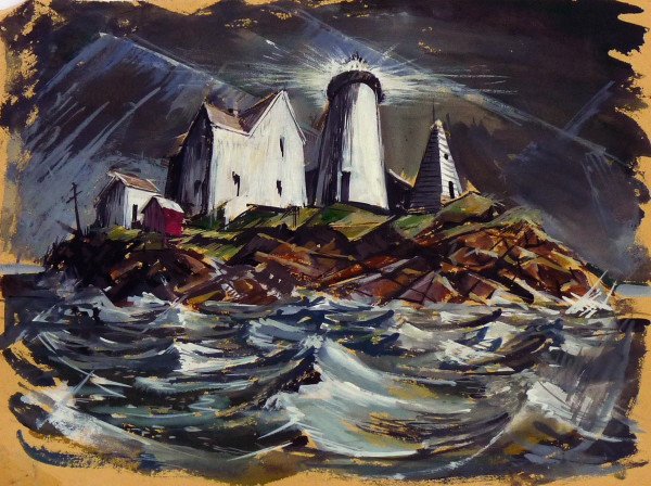 Untitled #4255, based on picture of Cape Neddick Lighthouse by Roy Hocking