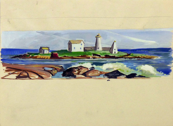 Untitled #4257, based on picture of Cape Neddick Lighthouse by Roy Hocking