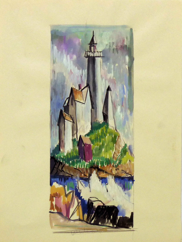 Untitled #4258, based on picture of Cape Neddick Lighthouse by Roy Hocking