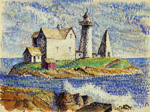 Untitled #4259, based on picture of Cape Neddick Lighthouse by Roy Hocking