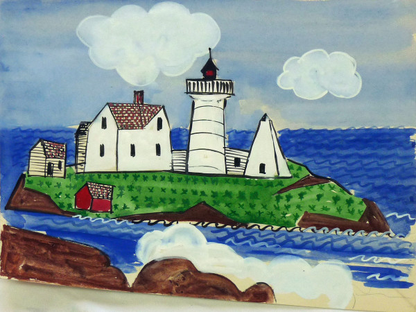 Untitled #4261, based on picture of Cape Neddick Lighthouse by Roy Hocking