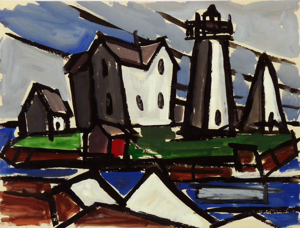 Untitled #4263, based on picture of Cape Neddick Lighthouse by Roy Hocking