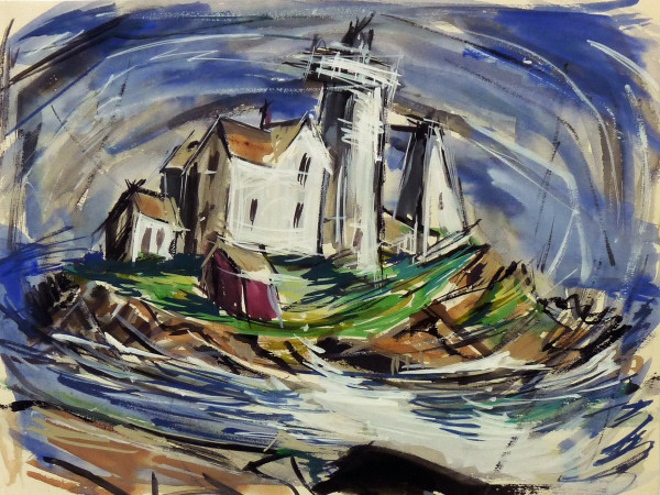 Untitled #4264, based on picture of Cape Neddick Lighthouse by Roy Hocking