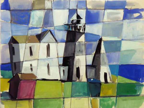 Untitled #4265, based on picture of Cape Neddick Lighthouse by Roy Hocking