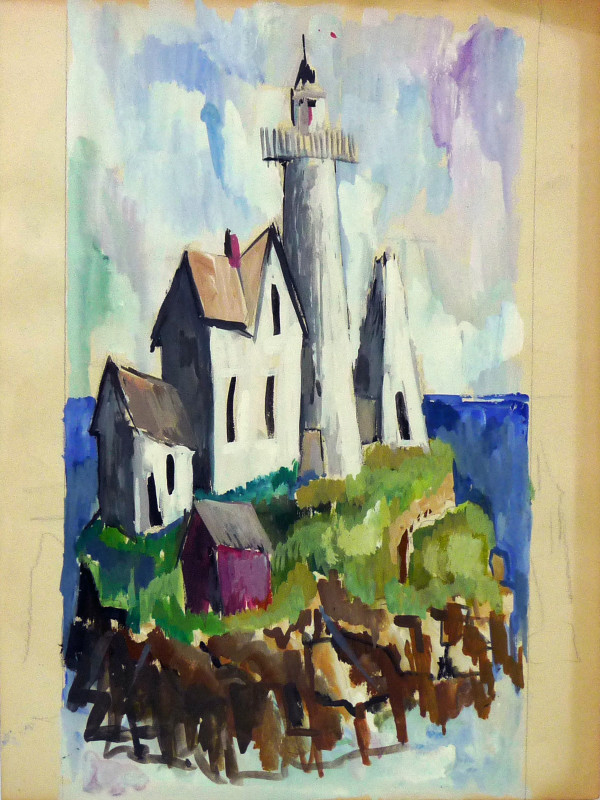 Untitled #4272, based on picture of Cape Neddick Lighthouse by Roy Hocking