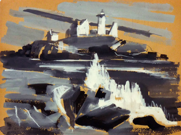 Untitled #4277, based on picture of Cape Neddick Lighthouse by Roy Hocking
