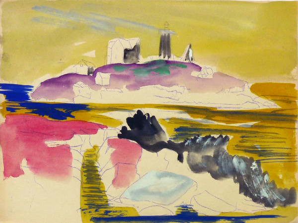 Untitled #4279, based on picture of Cape Neddick Lighthouse by Roy Hocking