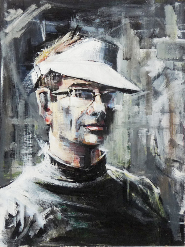 Self-Portrait with Visor by Roy Hocking