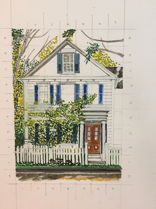 Boston Post Rd Sketch by Dean Vallas, Image 1.