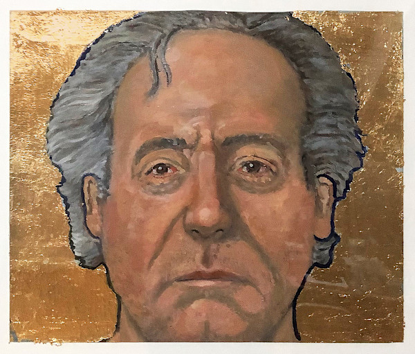 Self Portrait on Gold by Dean Vallas