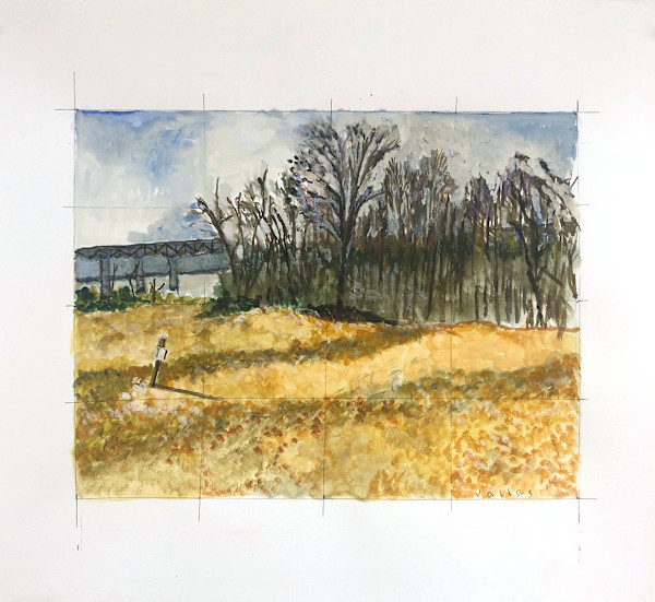 die winterreise, watercolor #4 by Dean Vallas