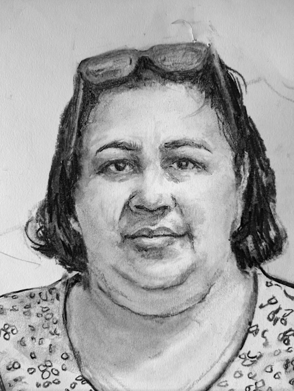 Woman with phone by JAN FAIREY