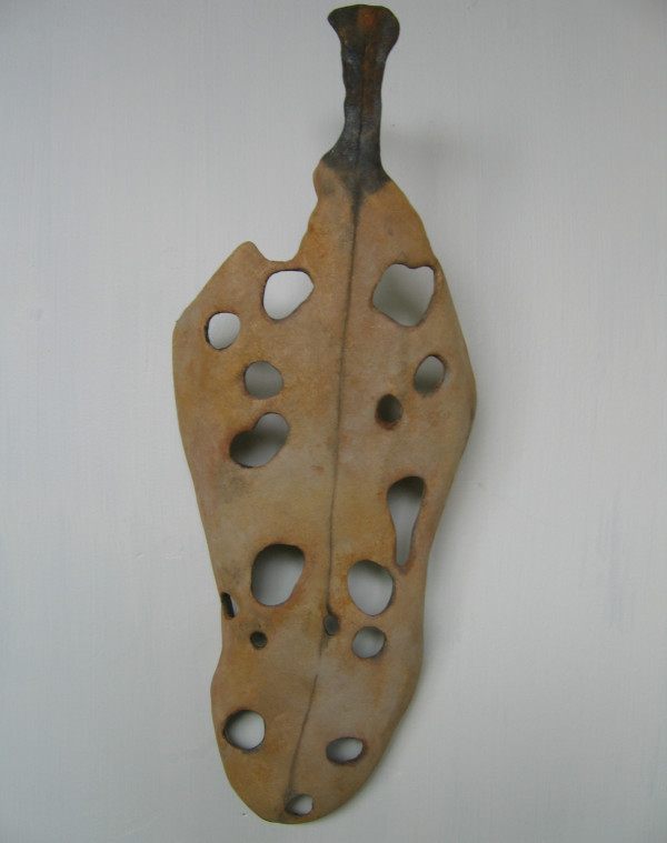 Carved Leaf - Pohutukawa . .  (07025) by Liz McAuliffe