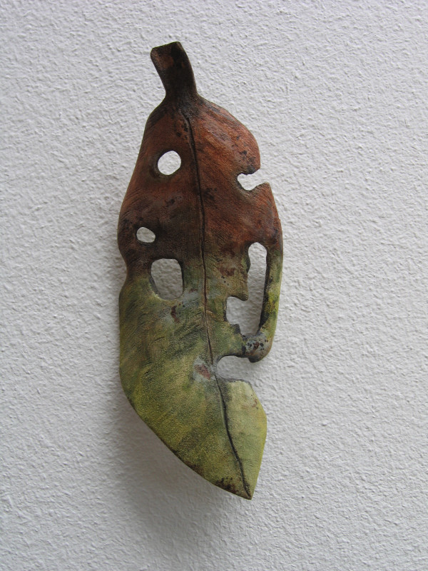 Carved Leaf - Pohutukawa  . .  (08096) 'On The Turn' by Liz McAuliffe