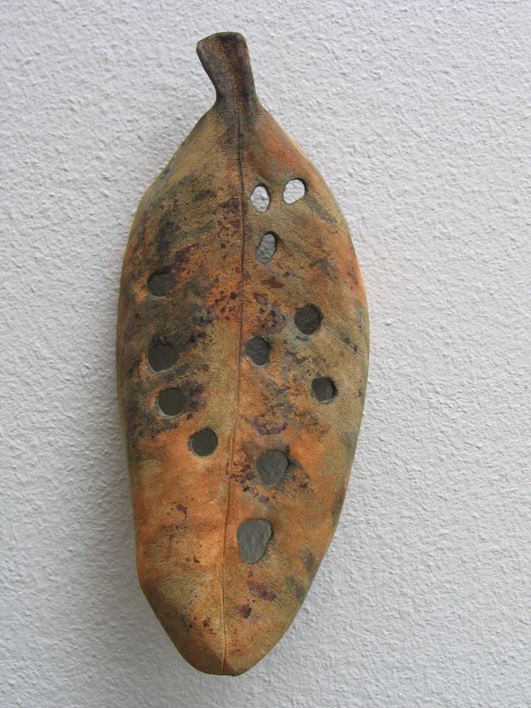 Carved Leaf - Pohutukawa  . .  (08097) by Liz McAuliffe