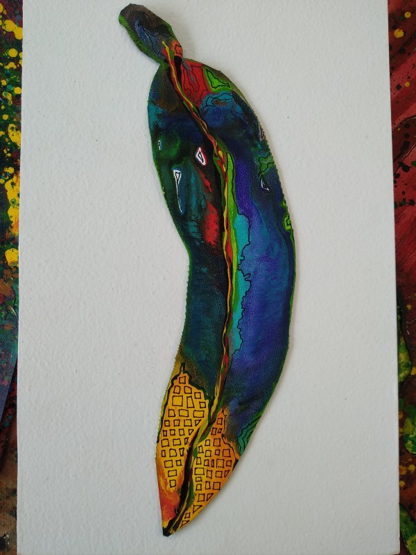 Hundertwasser Leaf  .. (22265) by Liz McAuliffe