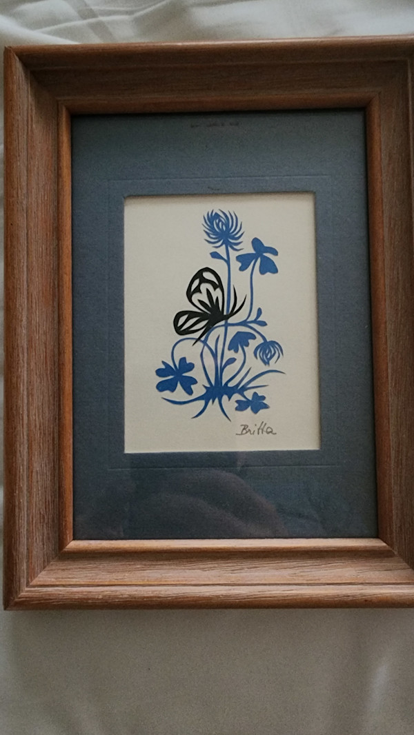 Scissor Cutting 810 (Butterfly on Clover) by Britta Kling