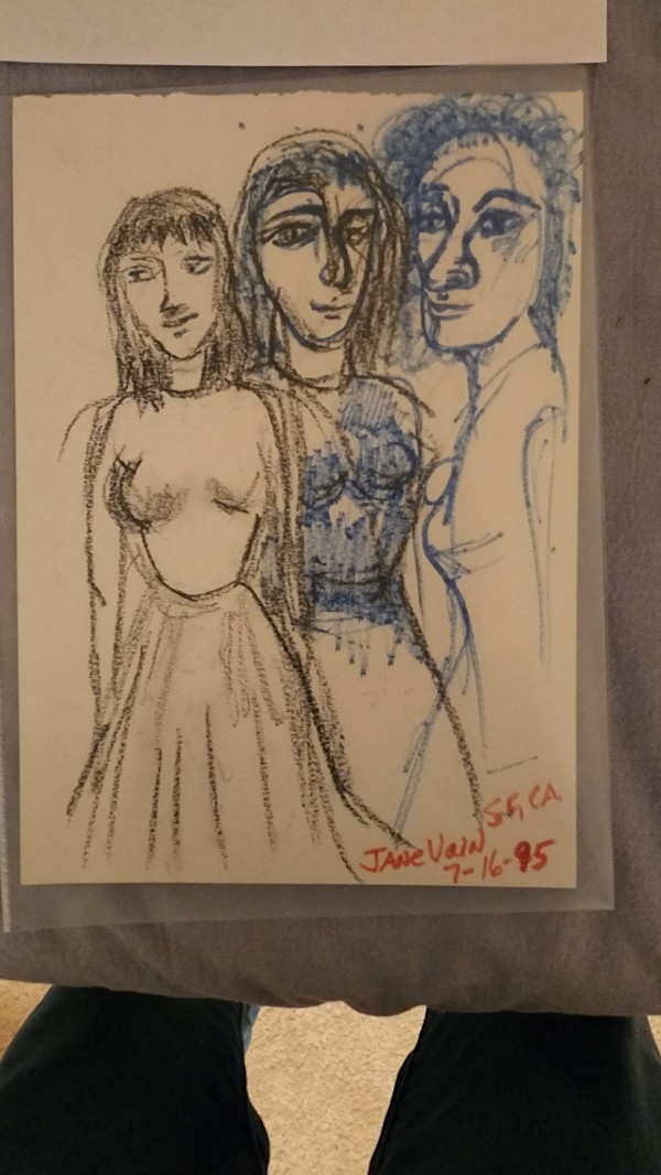 Three Self Portraits by Jane "In Vain" Winkelman