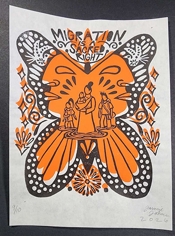 Migration Is A Sacred Right 9/10 by Jamie John, Image 1.
