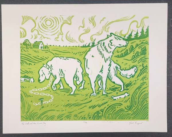 The Wolf and the House Dog by Trent Regner, Image 1.