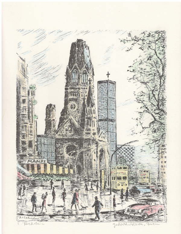 Gedaechtniskirche, Berlin by Erhard Kirschstein