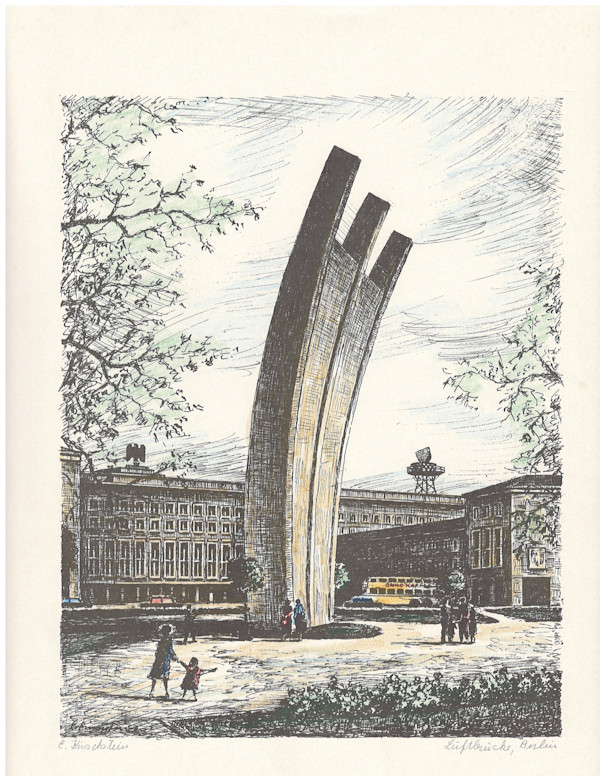 Luftbrückendenkmal, Berlin (Variation 1) by Erhard Kirschstein