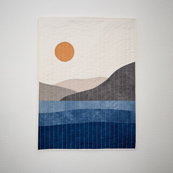 Lake Crescent Wall Quilt by Juli R Vignola