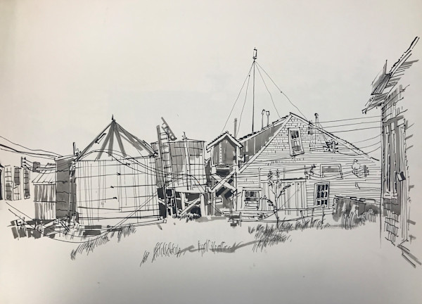 Farm Yard Buildings by John C. Menihan, Image 1.