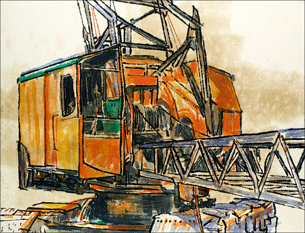 Orange Crane by John C. Menihan, Image 1.